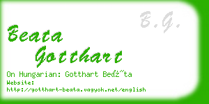 beata gotthart business card